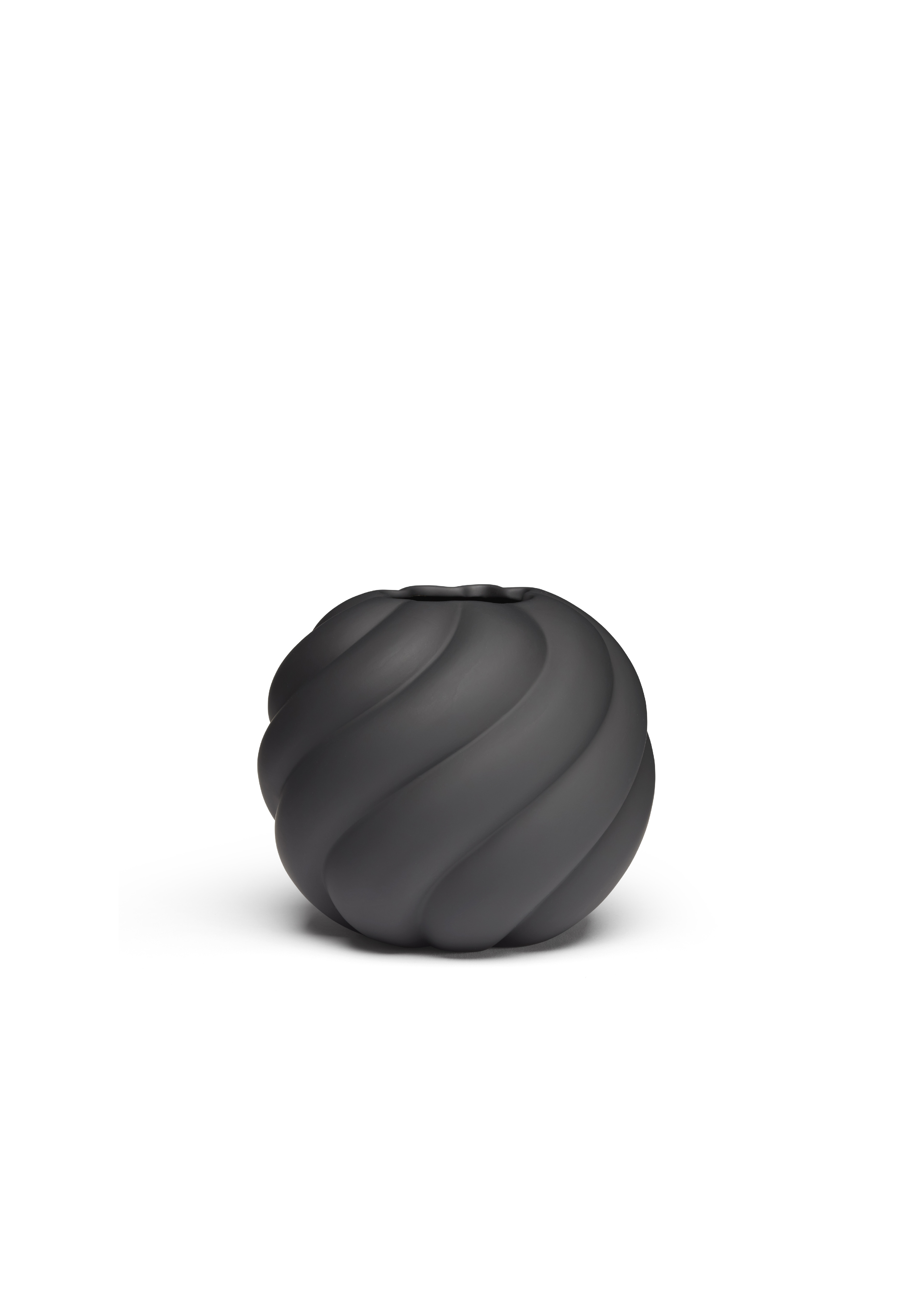 E-shop Váza Twist Ball, 12 cm, čierna - COOEE