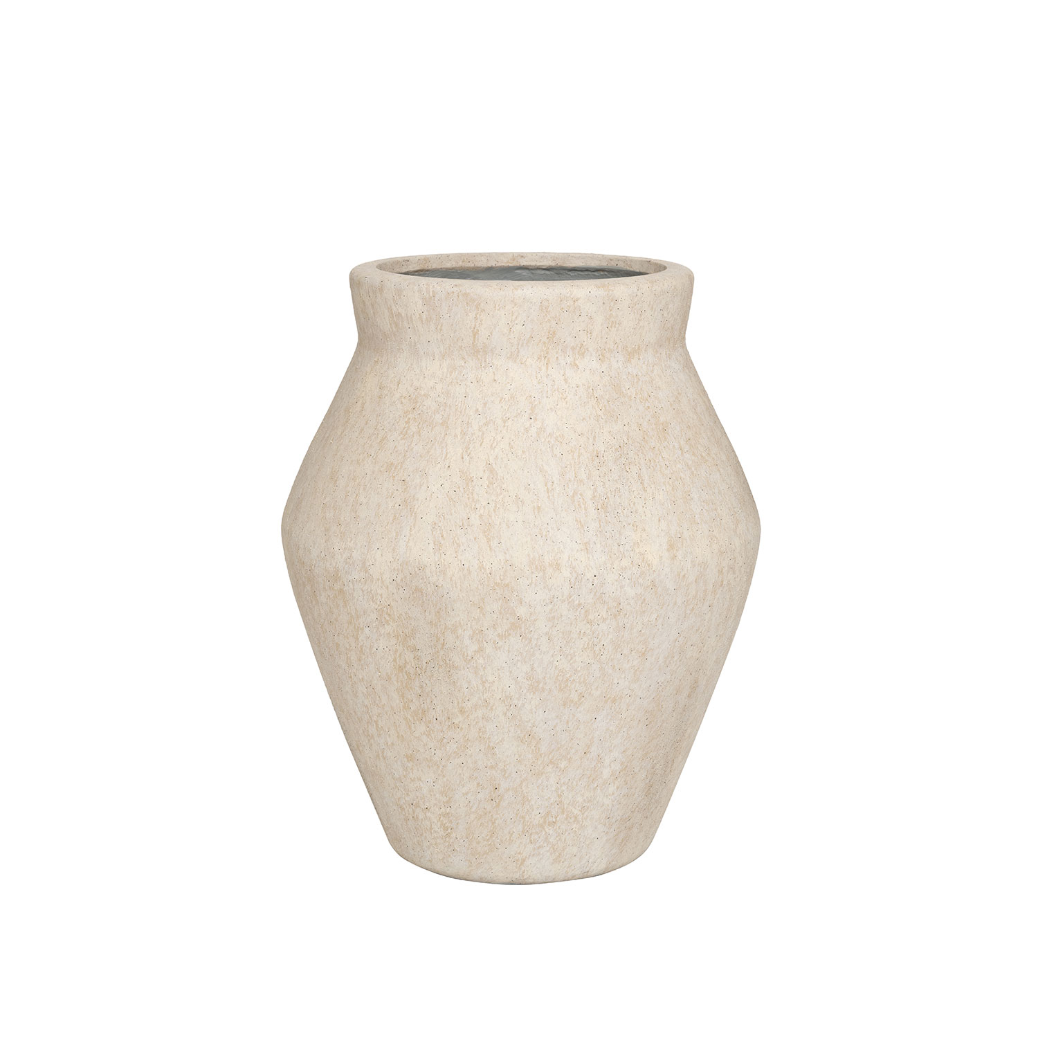 E-shop Kvetináč Fleuri High, béžový travertín, viac veľkostí - Pottery Pots Velikost: L - ⌀ 61, v. 75 cm
