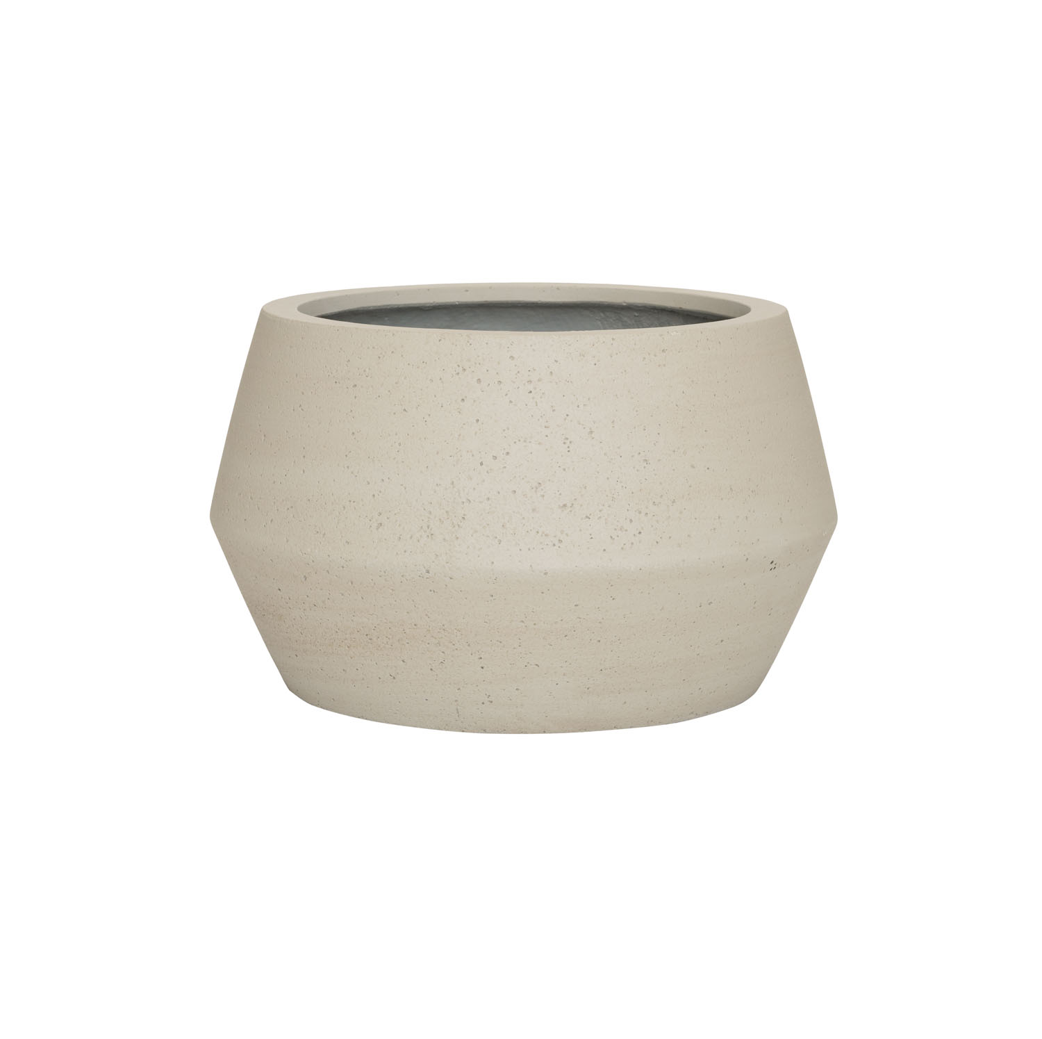 E-shop Kvetináč Harley Low, jemná béžová, viac veľkostí - Pottery Pots Velikost: L - ⌀ 53, v. 32 cm