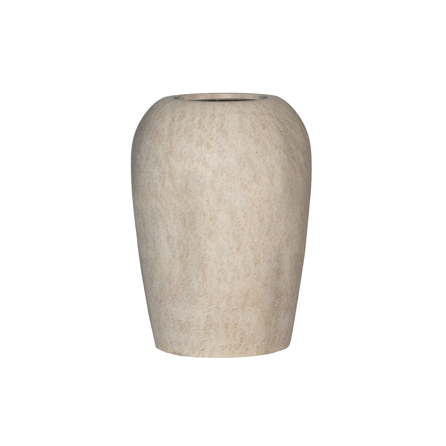 E-shop Kvetináč Lena, béžový travertín, viac veľkostí - Pottery Pots Velikost: S - ⌀ 40, v. 48 cm