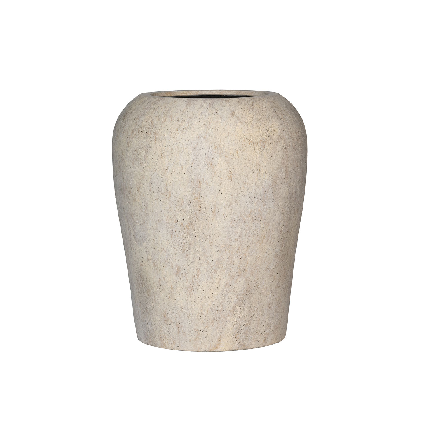 E-shop Kvetináč Lena, béžový travertín, viac veľkostí - Pottery Pots Velikost: M - ⌀ 53, v. 68 cm