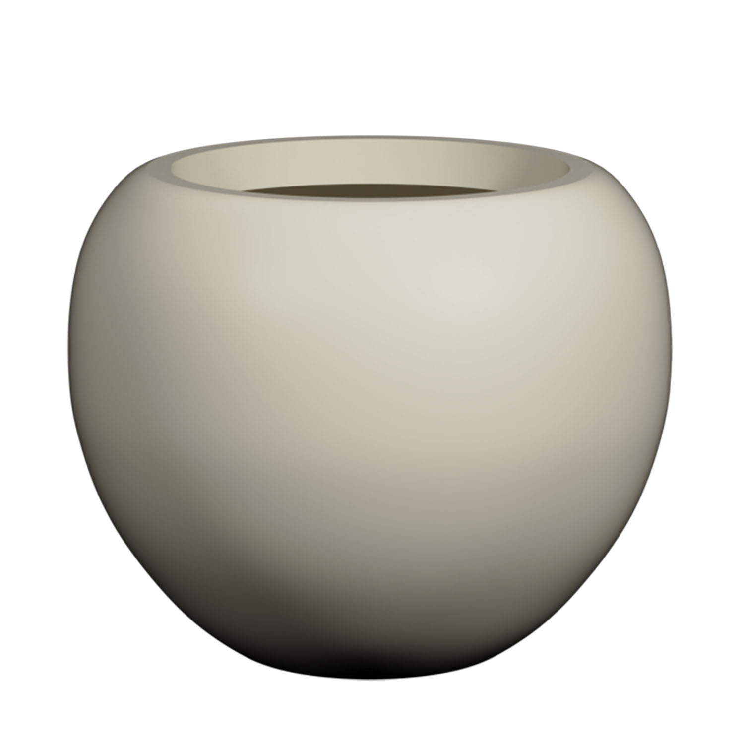 E-shop Pottery Pots Kvetináč Stream, hodvábne biela, viac veľkostí - Potterypots Velikost: S - ⌀ 51,6, v. 42,4 cm
