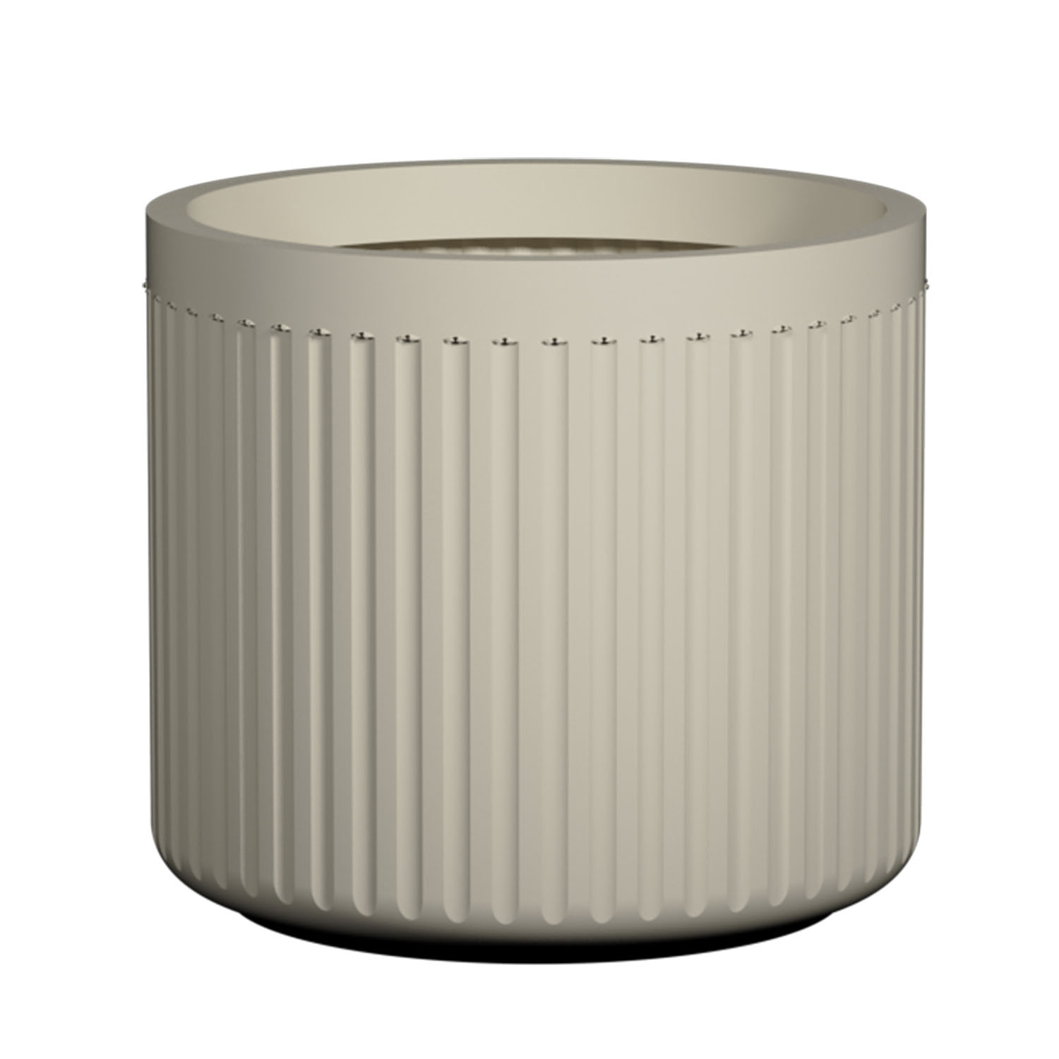 E-shop Kvetináč Turris Low, hodvábne biela, viac veľkostí - Pottery Pots Velikost: M - ⌀ 50, v. 45 cm
