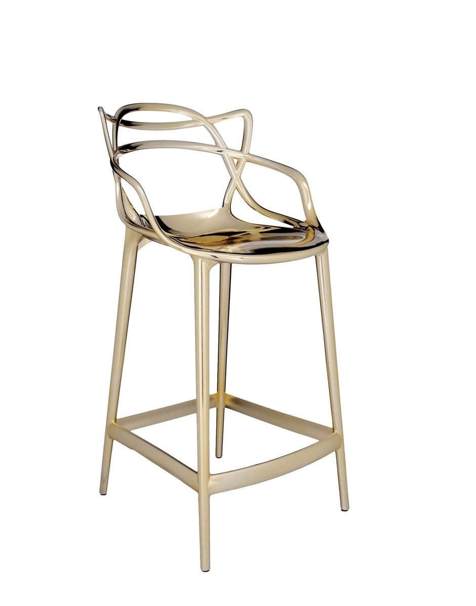 Barová stolička Masters METAL, v. 65 cm, viac farieb - Kartell Farba: gold
