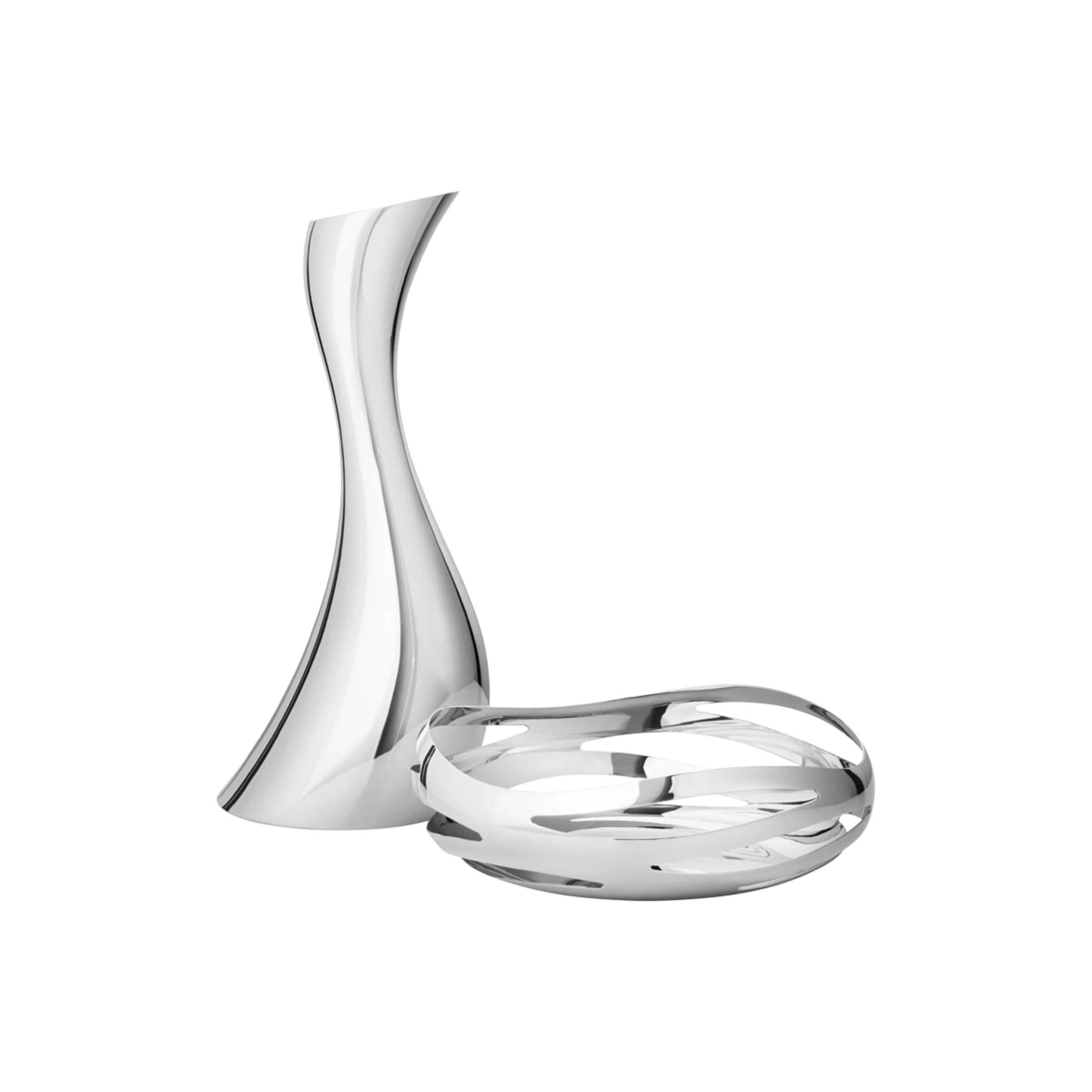 E-shop Ošatka na pečivo Cobra 24 cm + 1,2 L džbán, nerezová oceľ - Georg Jensen