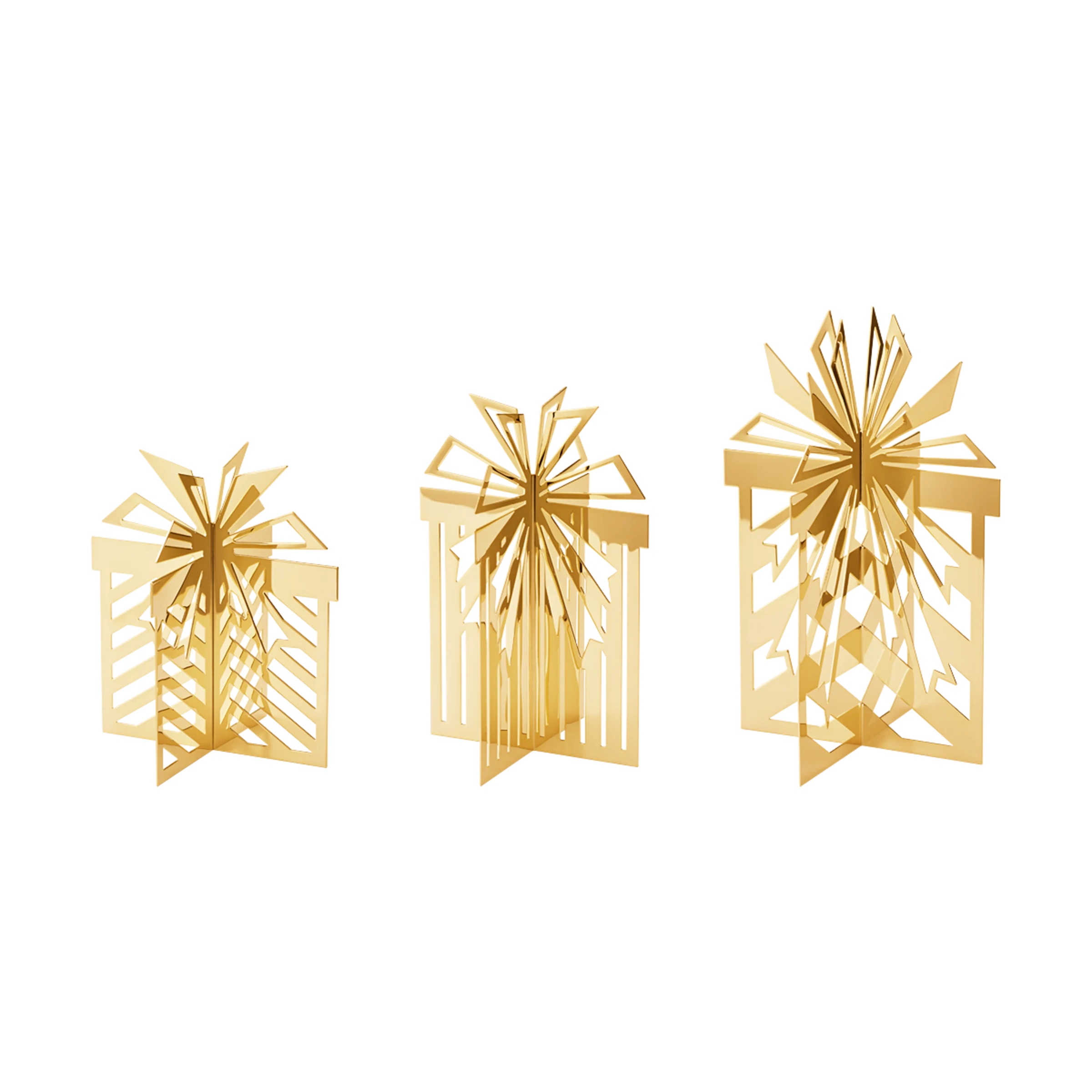 E-shop Vianočná ozdoba pozlátená 18 karátovým zlatom, set 3ks - Georg Jensen