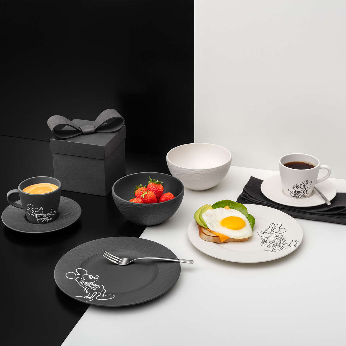 Raňajková sada Manufacture Rock - Mickey Mouse, 4 ks - Villeroy & Boch