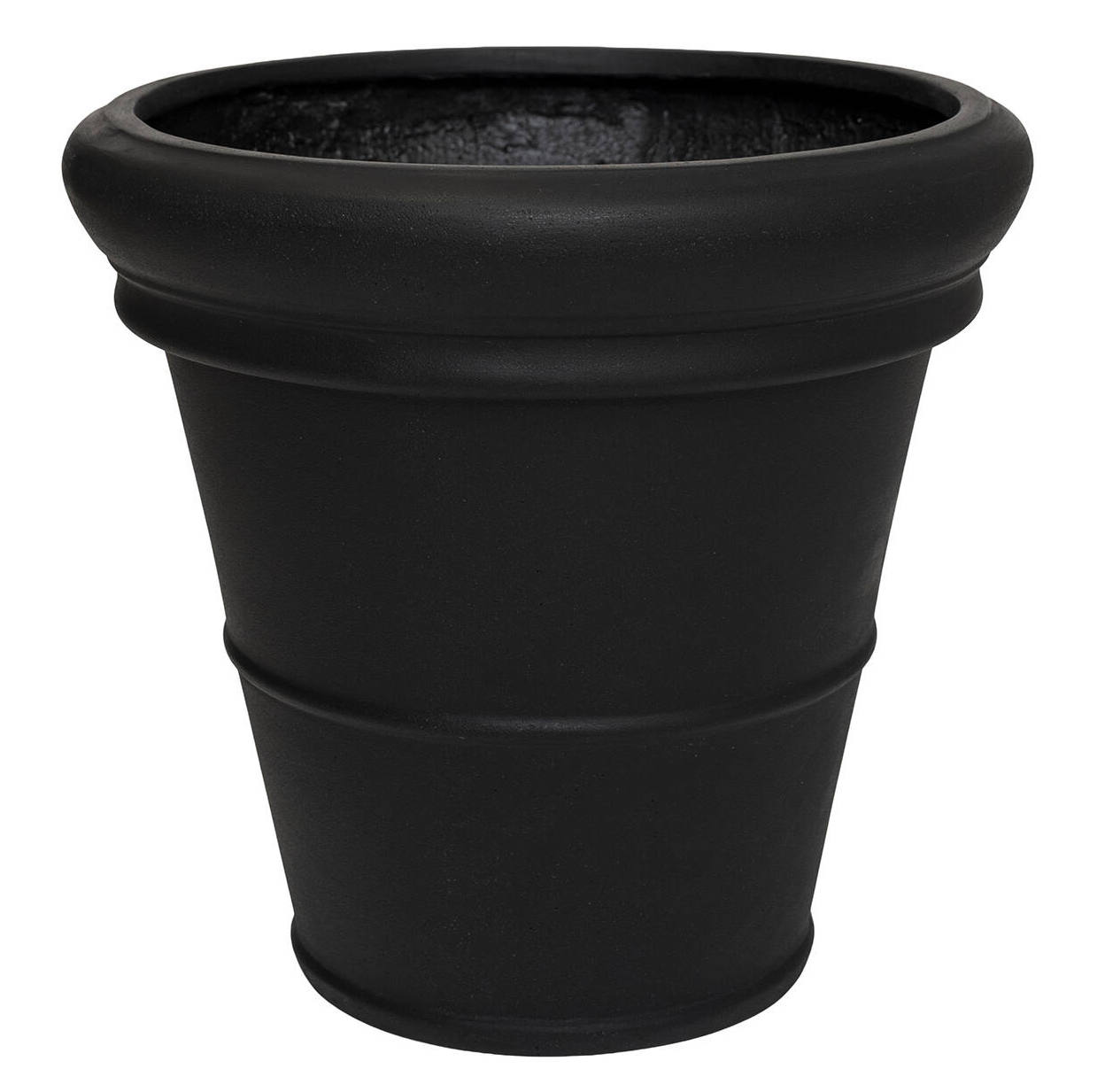Pottery Pots Kvetináč Bucket Low Classic, farba čierna, viac veľkostí - PotteryPots Veľkosť: M - ø 55 cm | v. 48 cm