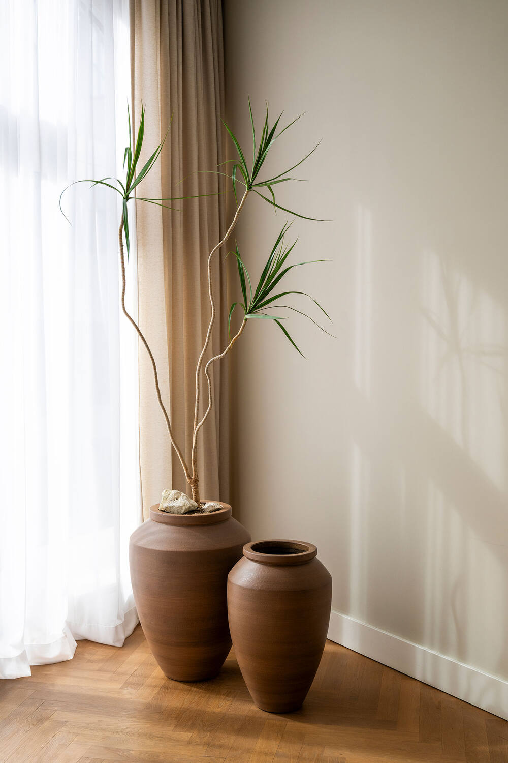 Pottery Pots Kvetináč Dafni, farba koreňovo hnedá, viac veľkostí - PotteryPots Veľkosť: M - ø 40 cm | v. 60 cm