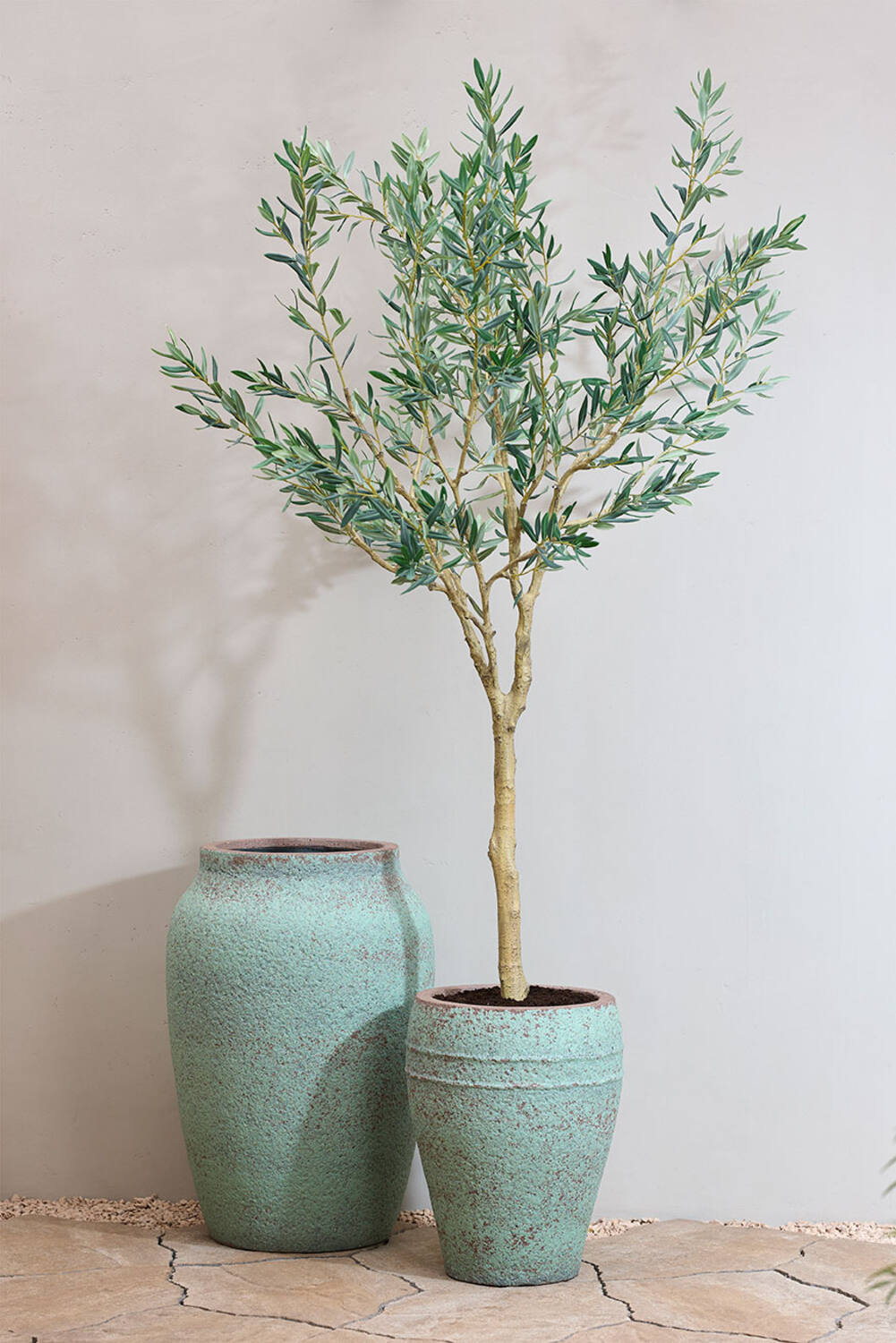Pottery Pots Kvetináč Hera, farba rustikálna zelená, veľ. L - ø 51 cm | v. 74 cm - PotteryPots