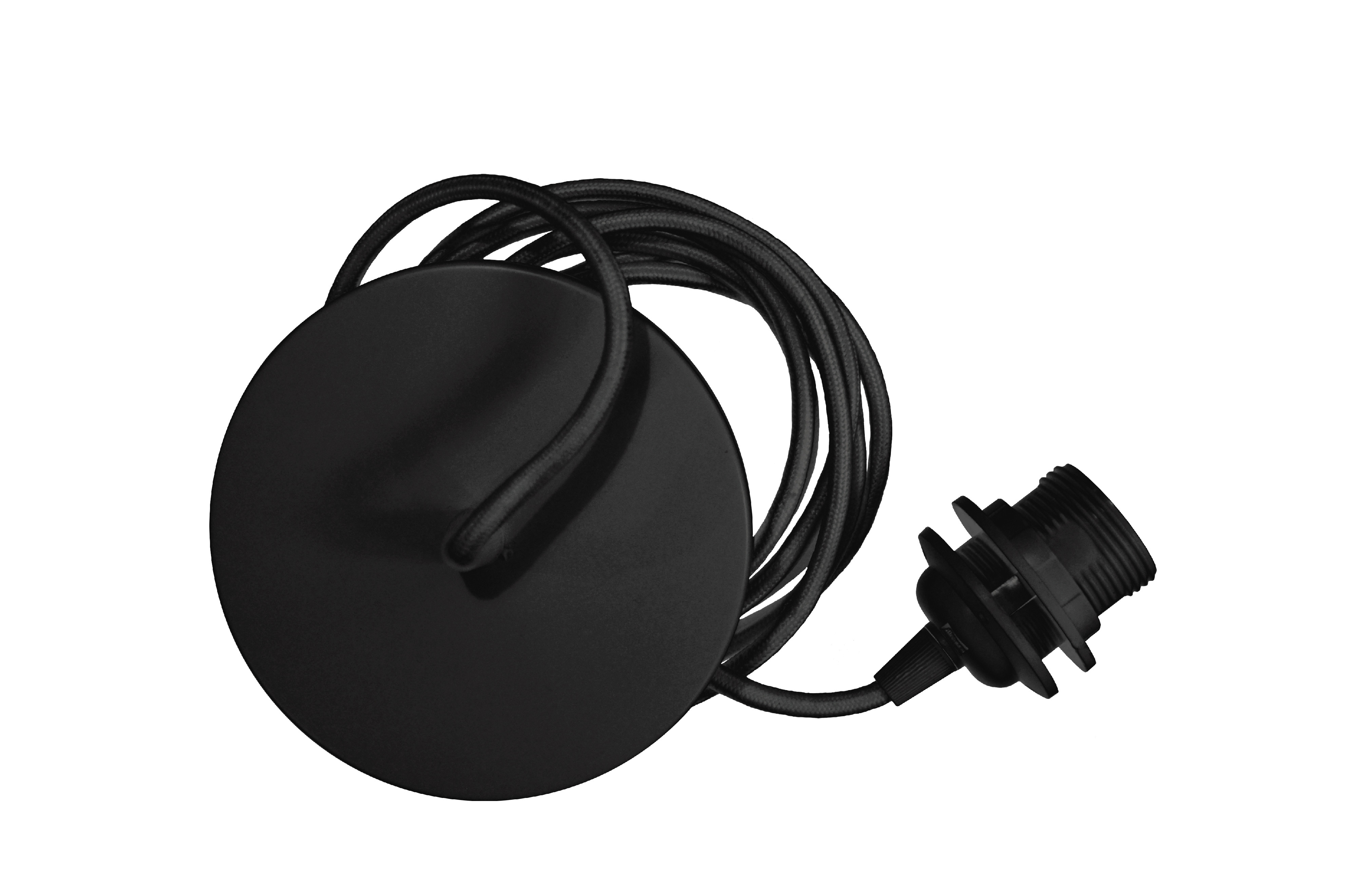 E-shop Záves pre tienidlá Rosette black Ø 14 cm L 2,1 m - UMAGE