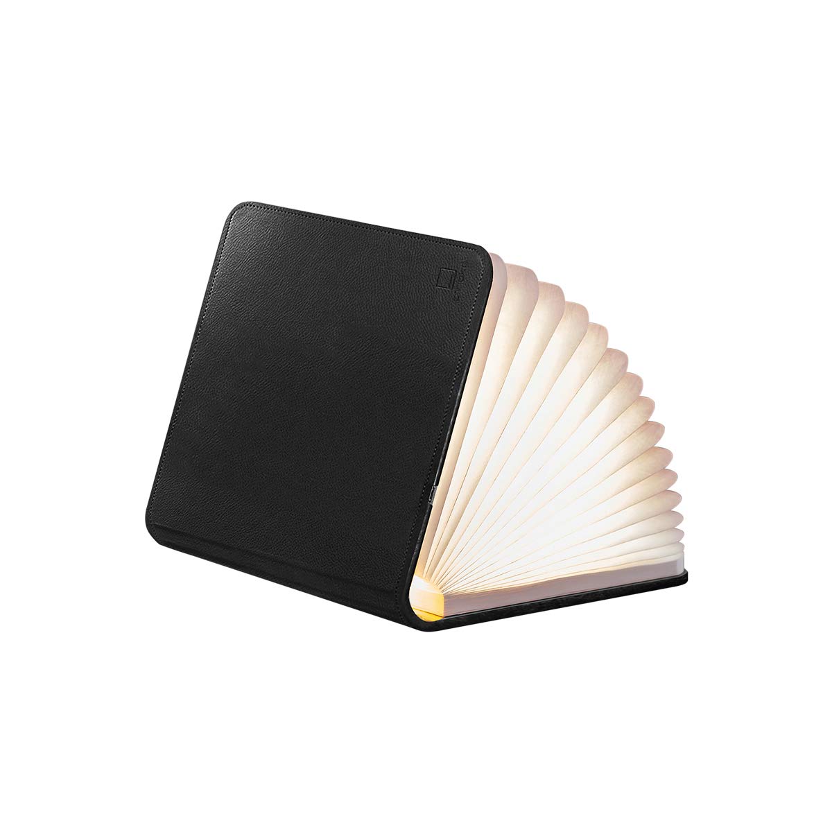 E-shop Rozkladacie svetlo "Smart Book" mini, čierna koža - Gingko