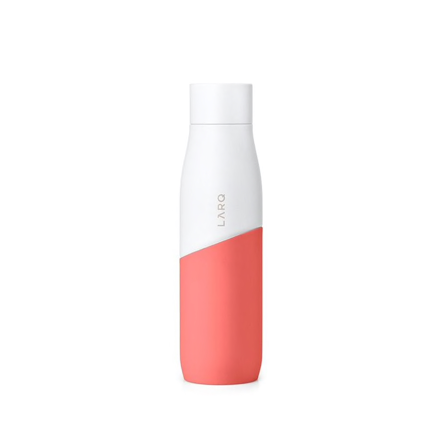 Antibakteriálna fľaša LARQ Movement, White / Coral 710 ml - LARQ