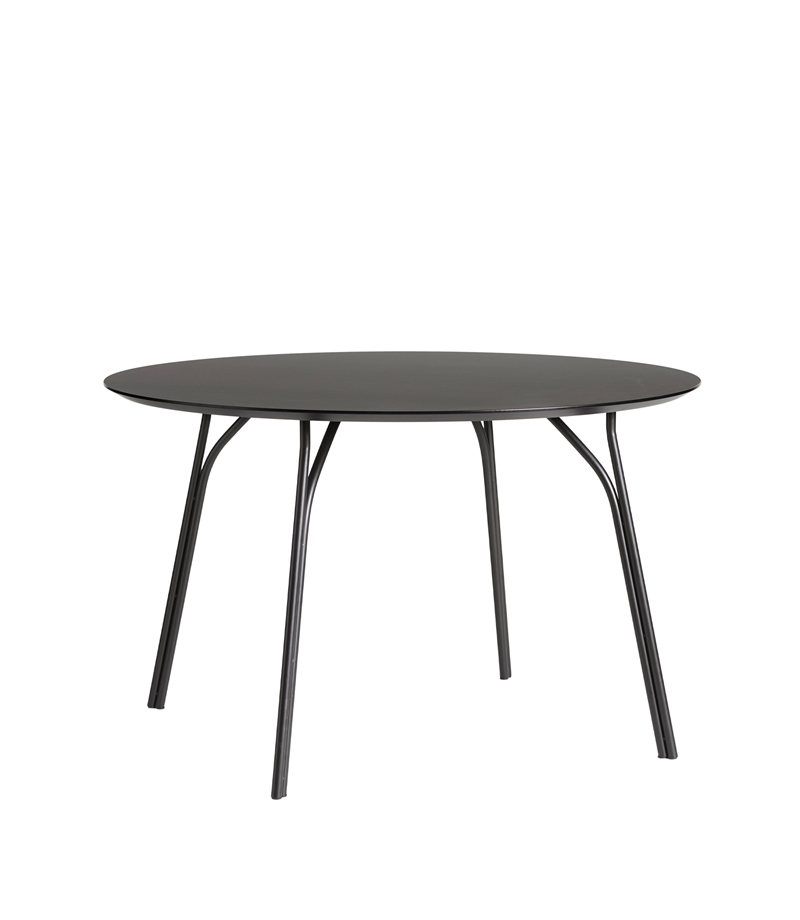 E-shop Jedálenský stôl "Tree", 120 cm, 3 varianty - Woud Varianta: čierna, čierne nohy