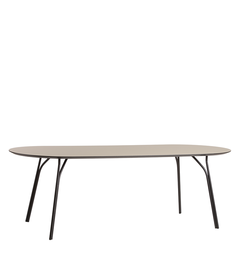 E-shop Jedálenský stôl "Tree", 220 cm, 3 varianty - Woud Varianta: krémovo hnedá, čierne hohy
