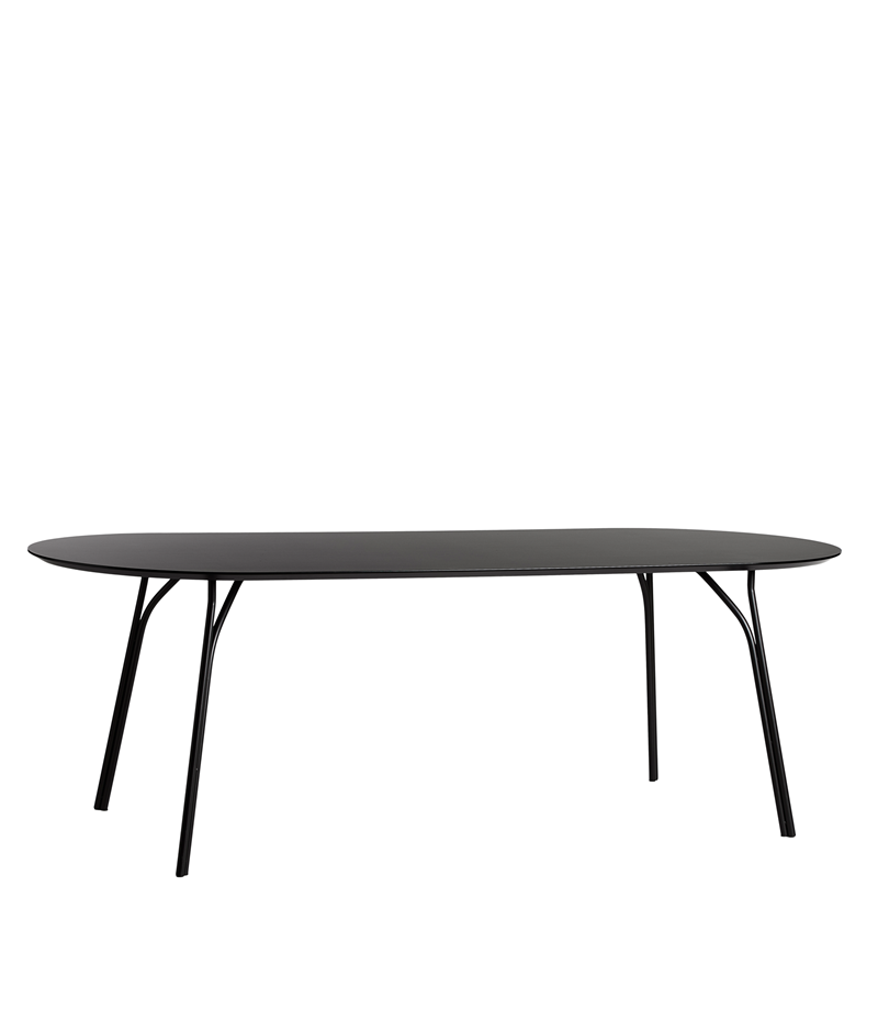 E-shop Jedálenský stôl "Tree", 220 cm, 3 varianty - Woud Varianta: čierna, čierne nohy