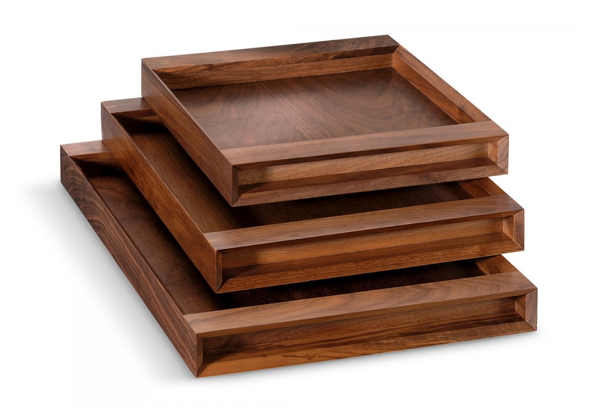 Dizajnový podnos Lodge orechové drevo 3 veľkosti - Philippi Rozmery: 34 x 27 cm
