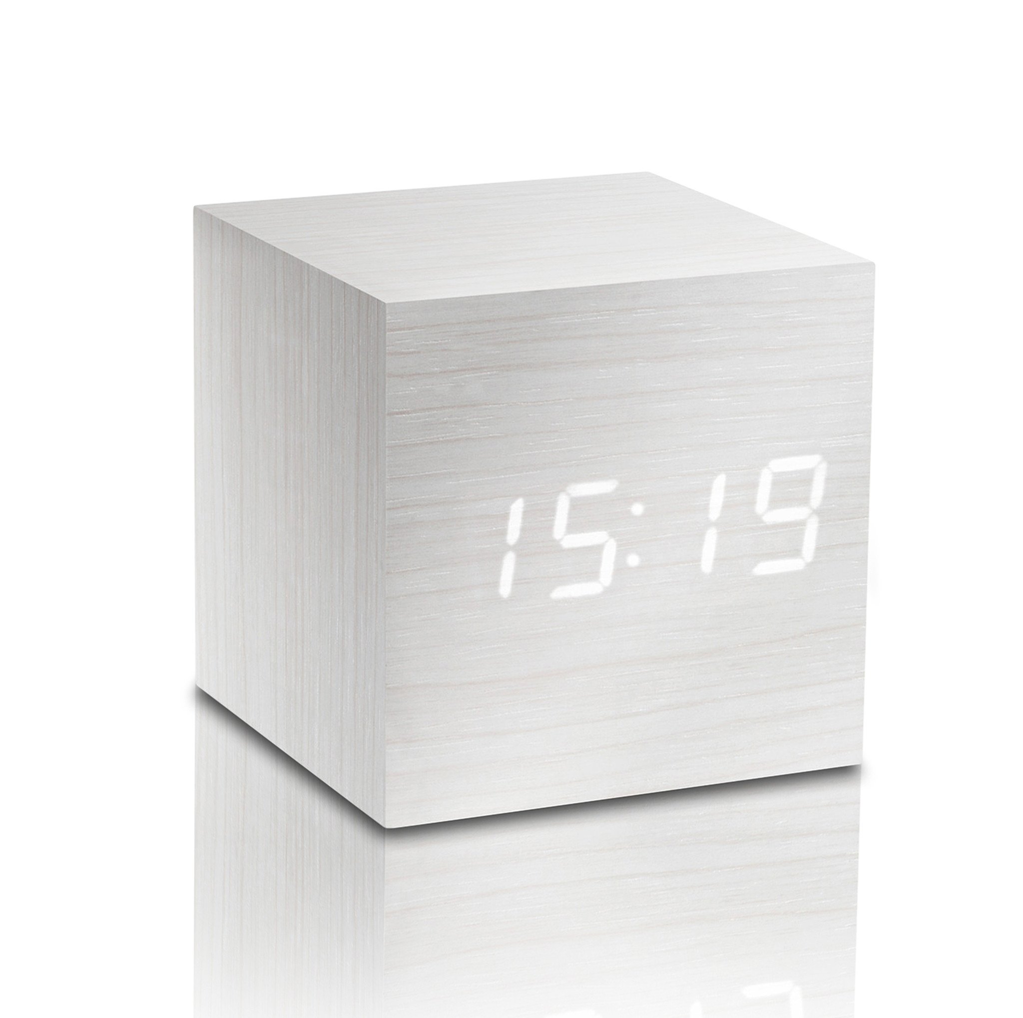 E-shop Budík "Cube Click", biely - Gingko
