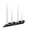 00369 Square Candle schwarz VE4 4