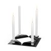 00369 Square Candle schwarz VE4 2