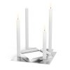 00367 Square Candle silber VE4 1