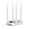 00367 Square Candle silber VE4 5