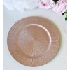 Ružový plastový podtanier - klubový tanier rose gold