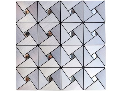 Samolepiaci hliníkový obklad Silver s kamienkami 30x30x0,3cm S001