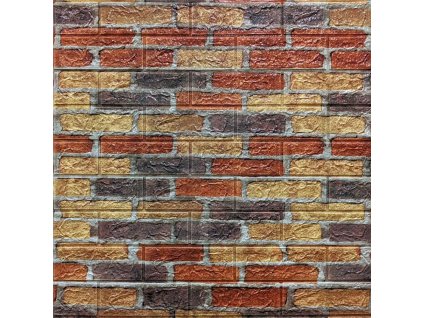 3D nástenný panel 70x77x0,5cm Stará tehla Multi 047