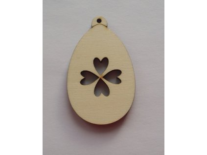Dřevěný výřez z překližky 4mm Vejce 6,7 x 4,1 cm č.2