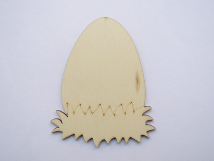 Dřevěný výřez Vajíčko v trávě 10 cm