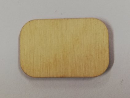 Dřevěný výřez obdélník zaoblený 3x2 cm