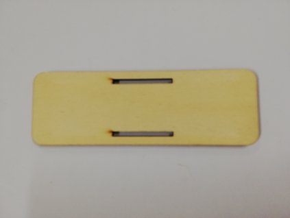 Dřevěný výřez obdélník s otvorem 15x5cm