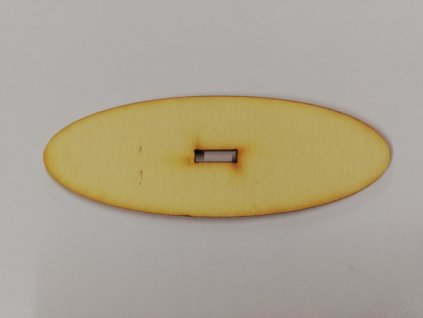 Dřevěný výřez elipsa s otvorem 8,5x3cm
