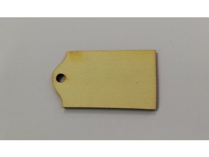 Dřevěný výřez překližka pro další tvoření Cedulka 7 cm