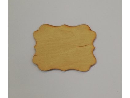 Dřevěný výřez překližka pro další tvoření Cedulka 2 7,5 cm