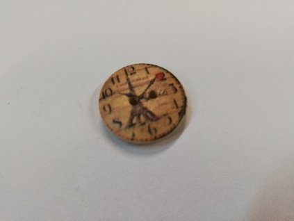 Dřevěný knoflík 2 dírky 2 cm Ciferník 11