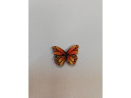Dřevěný knoflík 2 dírky 2 cm Motýl 8