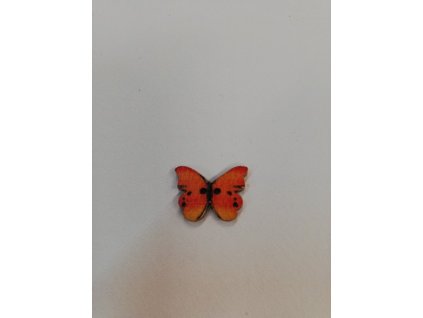 Dřevěný knoflík 2 dírky 2 cm Motýl 1