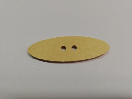Dřevěný výřez knoflík Ovál 6 cm