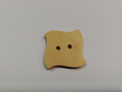 Dřevěný výřez knoflík Čtverec 2 cm