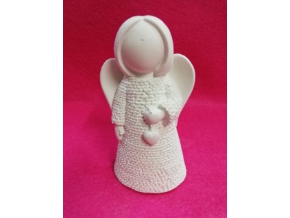 Odlitek dekorace možné další tvoření 10x6cm Andělka 2