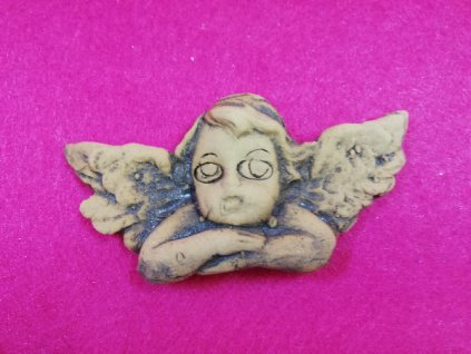 Odlitek dekorace 7x4cm andílek