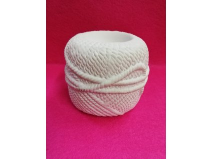 Odlitek dekorace možné další tvoření 8x8,5cm svícen klubko