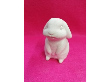 Odlitek dekorace možné další tvoření 8x5cm sedící zajíček