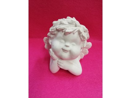 Odlitek dekorace možné další tvoření 9,5x9,5cm Andělíček