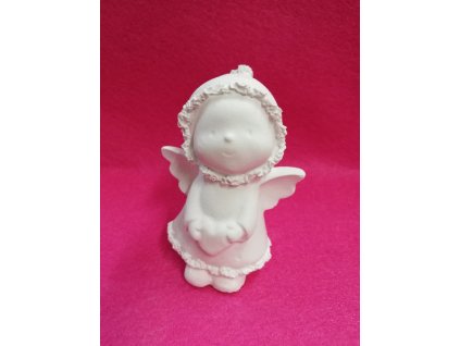 Odlitek dekorace možné další tvoření 9,5x6,5cm Víla se srdíčkem