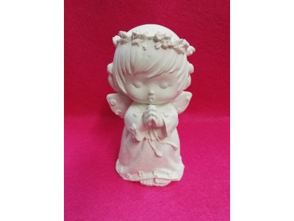 Odlitek dekorace 13x7cm modlící se andílek