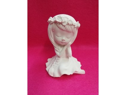 Odlitek dekorace 11x8cm snící víla