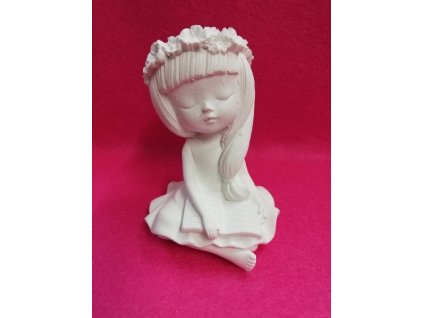 Odlitek dekorace 11,5x8cm Víla s knihou